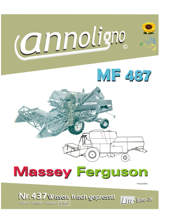 Massey Ferguson Mähdrescher Typ MF 437 Bild Ersatzteilliste mit Explosionszeichnungen in 4 Sprachen - annoligno 437